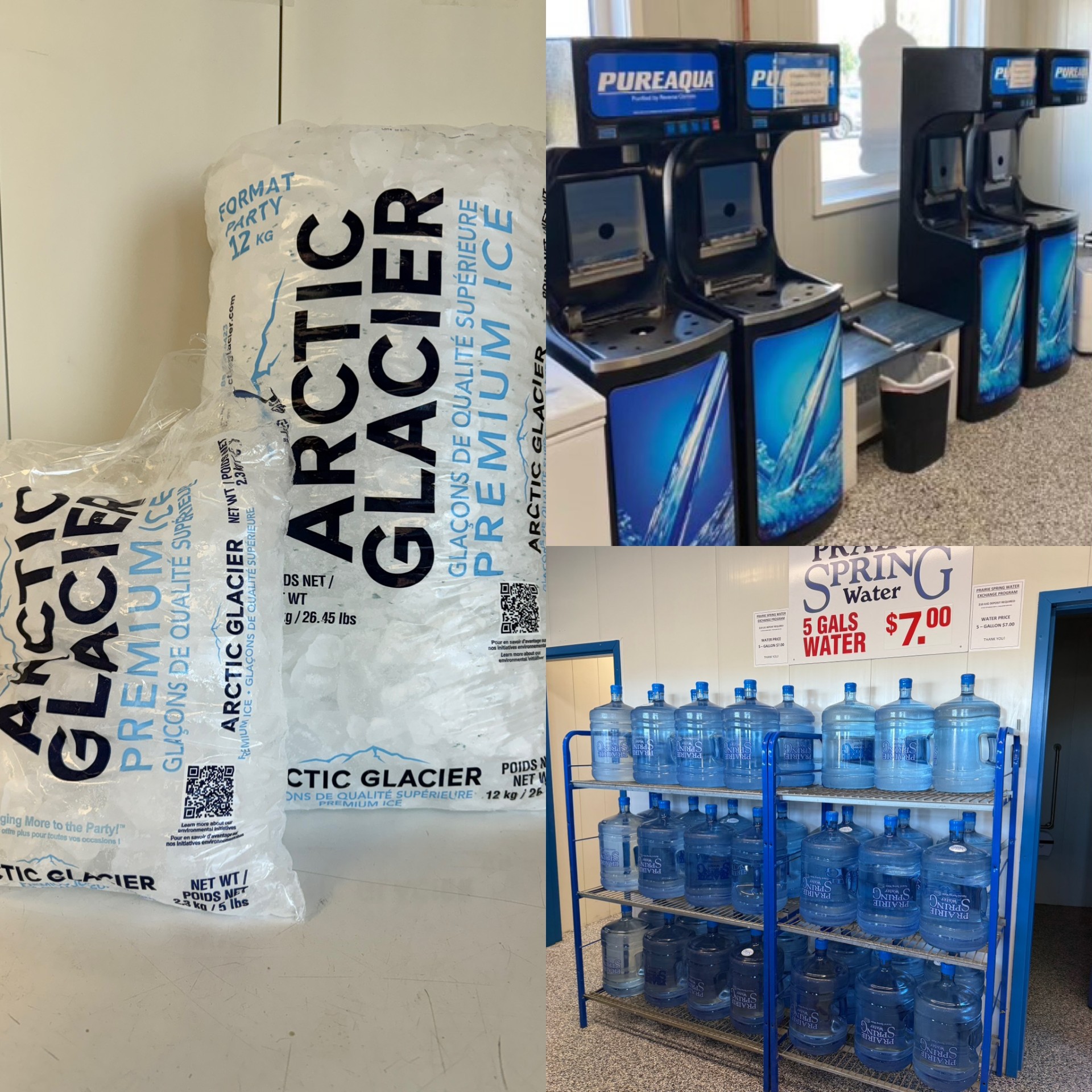 Devos Ice & Water Full frontal pic of the Devo's Car Wash center